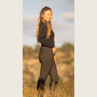 Sage Green Silicone Grip Breeches with Belt Loops